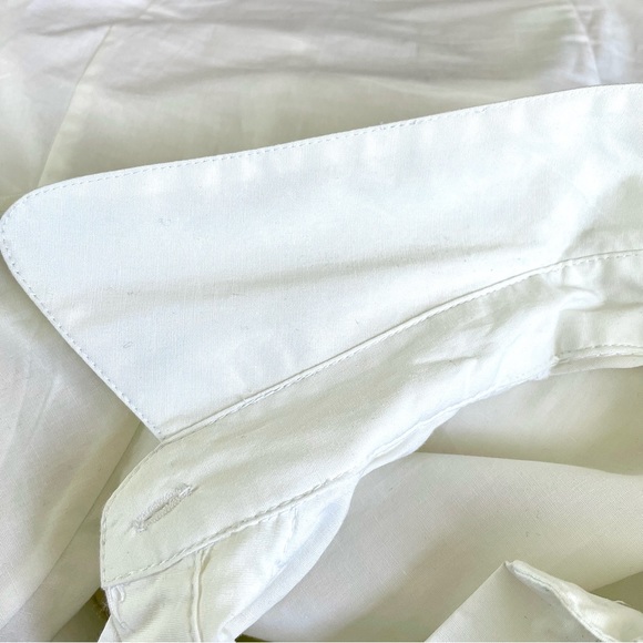 Fire Los Angeles White Short Puffy Sleeves Button Down Shirt with Ruffles - Picture 12 of 16